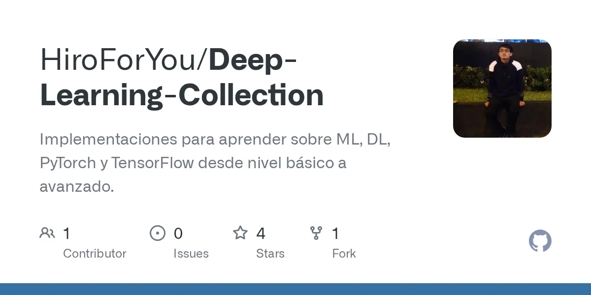 HiroForYou/Deep-Learning-Collection on GitHub